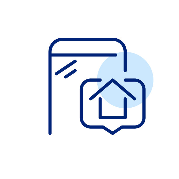 智能手机上的智能家庭信息通知。像素完美，可编辑的笔画线艺术图标图片下载