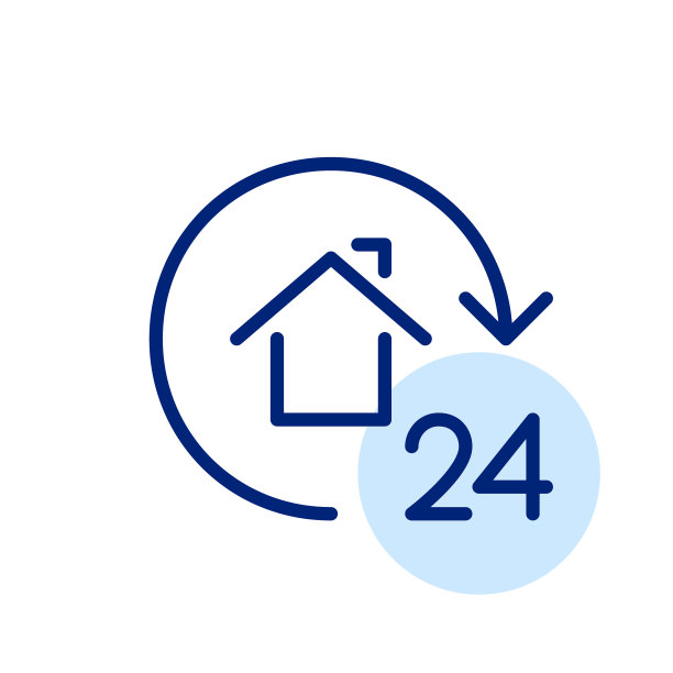 24小时智能家居监控。像素完美，可编辑的笔画线艺术图标图片下载