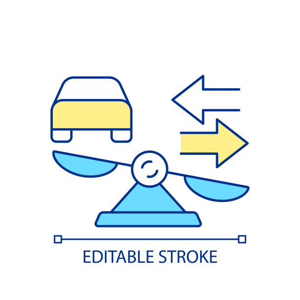 比较运输服务RGB颜色图标图片下载