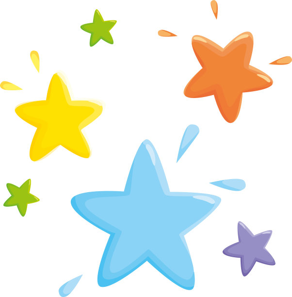 彩色的星星在白色的背景。无缝模式结构图片下载