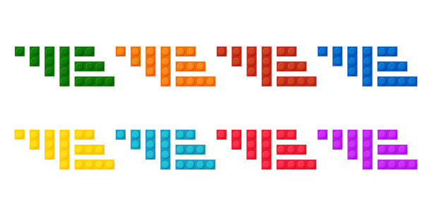 把塑料积木做成一堆玩具积木图片下载
