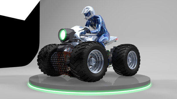 未来展厅的电动四驱车图片下载