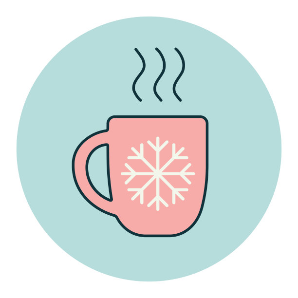 圣诞热咖啡杯图标图片下载