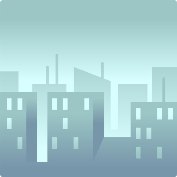 雾天城市街道摩天大楼图片下载