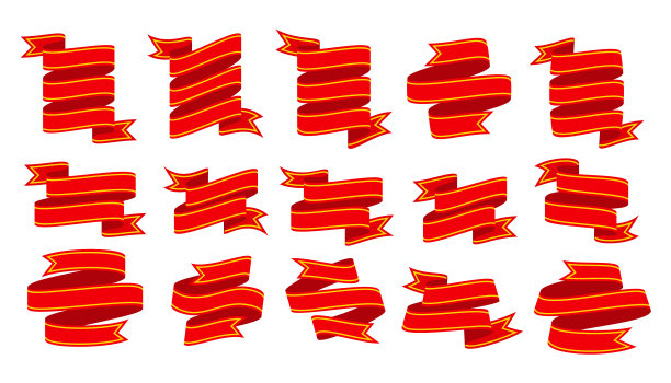 丝带红节日销售党流动平套图片下载