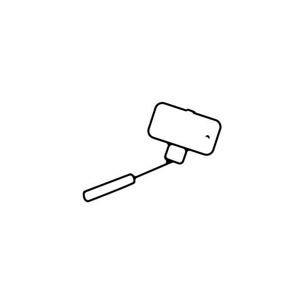 自拍杆细线图标手机自拍图片下载