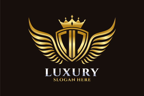 豪华皇家翼信ii金冠彩色标志图片下载