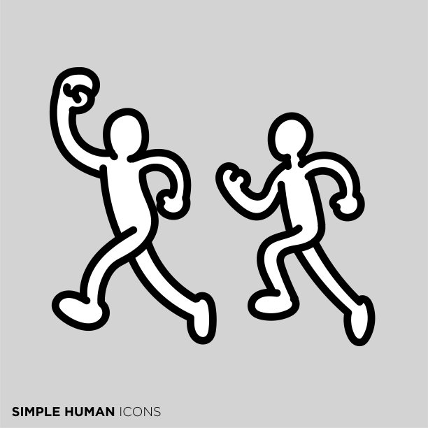 简单的人类图标系列“支持人员”图片下载