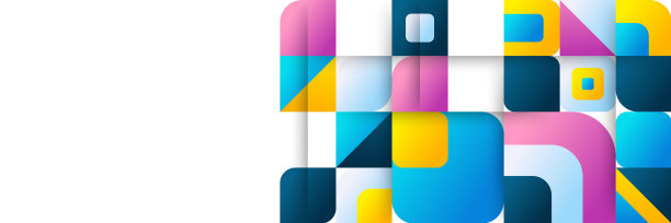 抽象的彩色包豪斯几何抽象图片下载