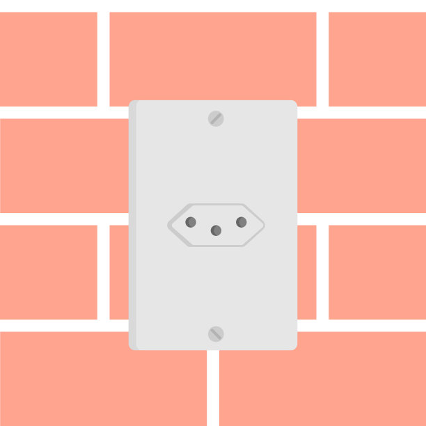 电源插座插头在墙上。图片下载