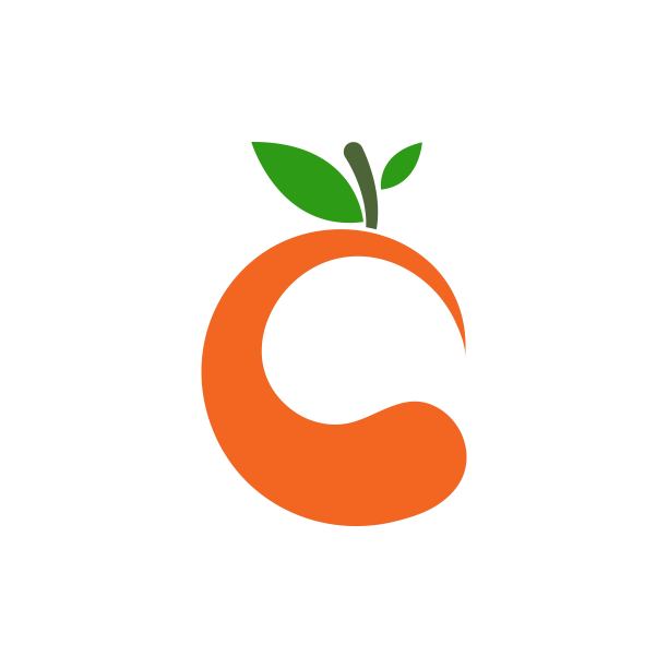 橙色标志矢量图片下载