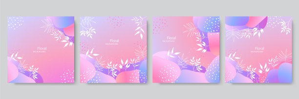 新潮的抽象后故事艺术模板与图片下载