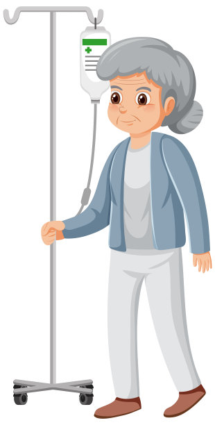 老年妇女静脉输液图片下载