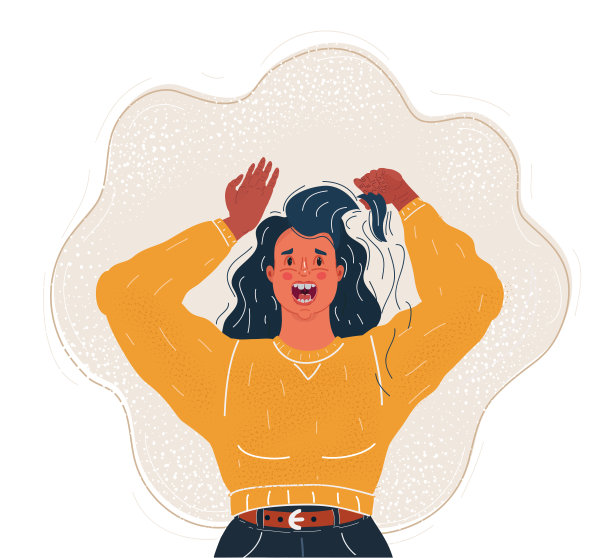 矢量男对自己的脱发感到恐慌。Imprope保健图片下载