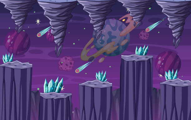 一个游戏模板银河空间场景图片下载