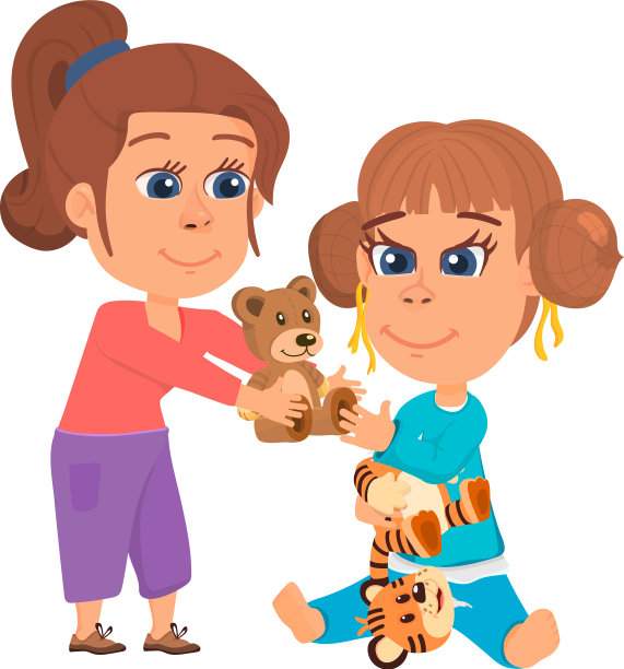 孩子们分享玩具，一起玩耍，好孩子图片下载