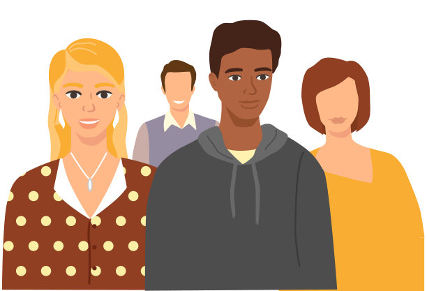 多民族的人站在一起图片下载