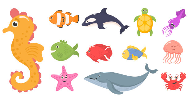 设置海洋动物水下生物海鱼图片下载