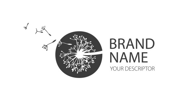 盛开的蒲公英在一个圆圈中形成字母图片下载