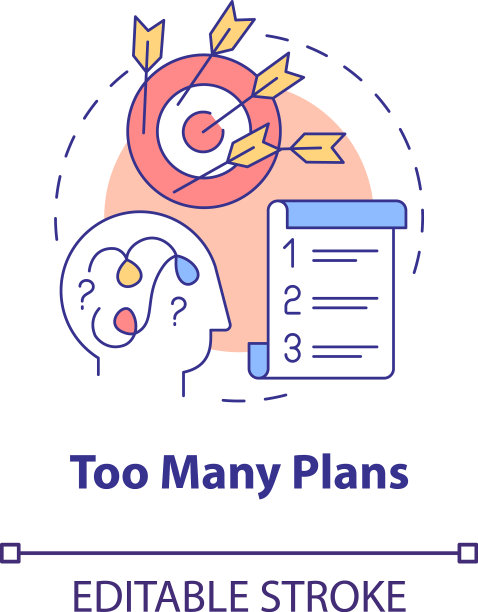 太多的计划概念图标图片下载
