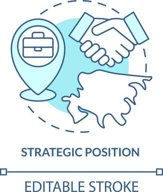 战略位置绿松石概念图标图片下载