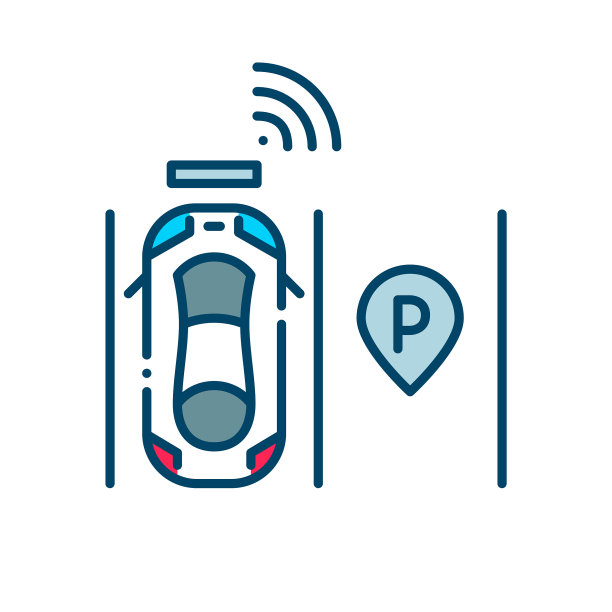 智能停车彩色图标停车位图片下载