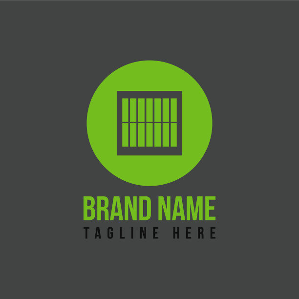 监狱和窗口概念标志设计图片下载