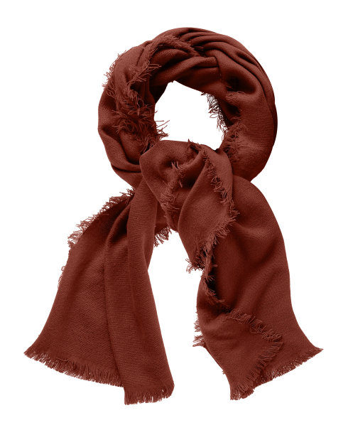 棕色羊毛披肩上孤立的白色图片下载