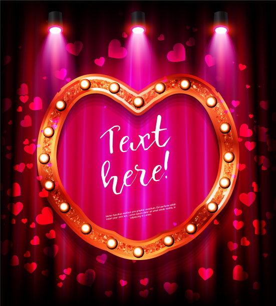 闪耀心灵复古爱的旗帜图片下载