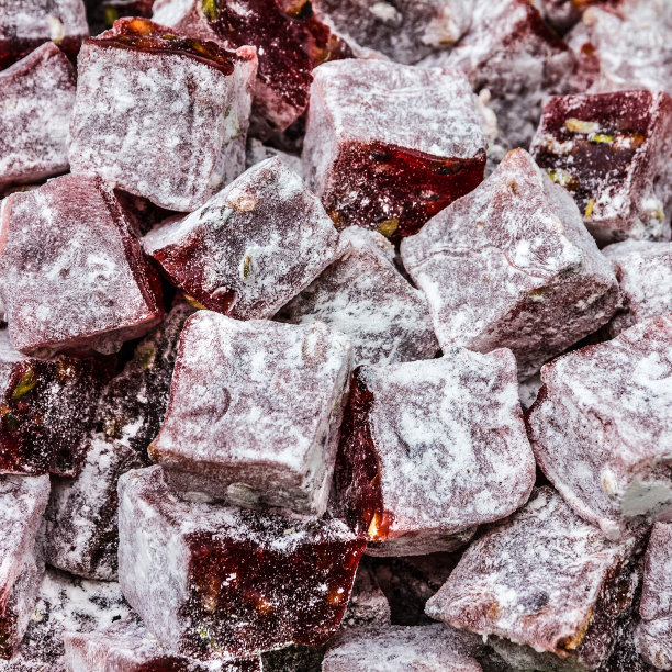 土耳其美食Rahat lokum。图片下载