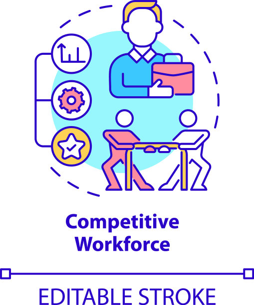 竞争劳动力概念图标图片下载