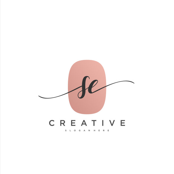 Se初始手写极简几何标志图片下载