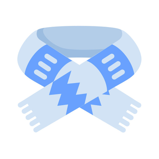 围巾冬暖圣诞单孤立图标图片下载