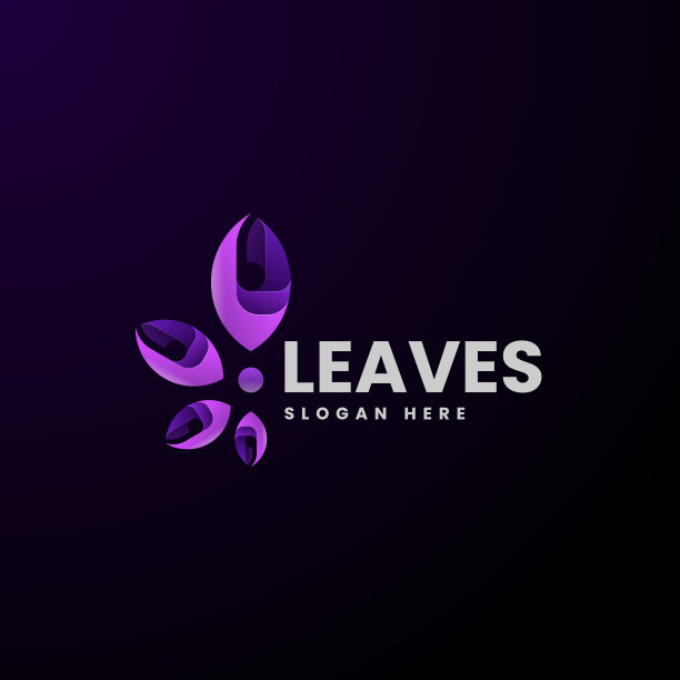 Logo叶子渐变色的风格图片下载