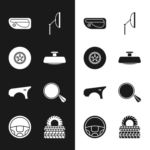 设置汽车后视镜制动盘门把手图片下载