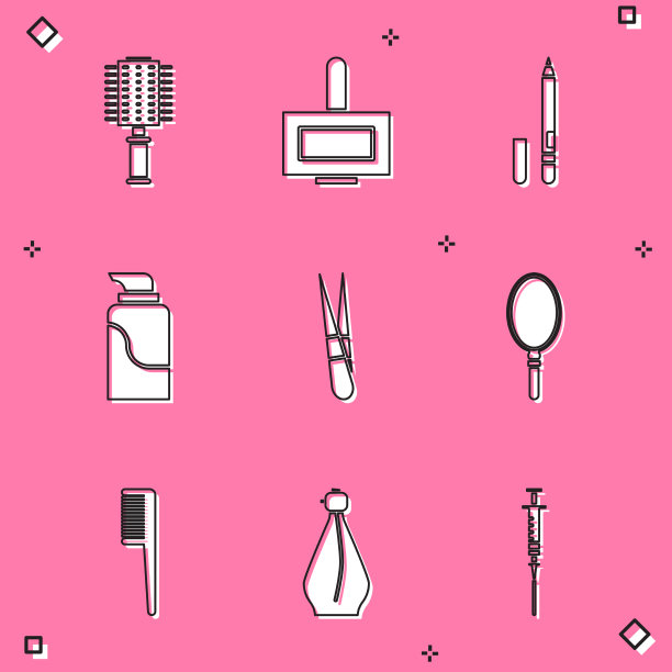 定型梳子、指甲油、眼线瓶图片下载