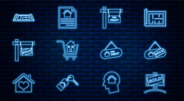 设置线挂招牌与卖租图片下载