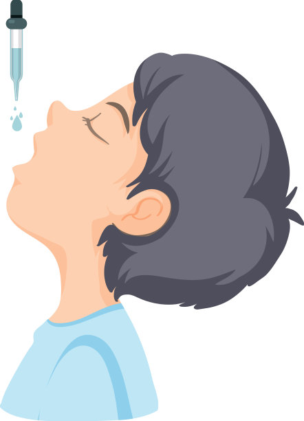 白底是接受小儿麻痹症疫苗的男孩图片下载