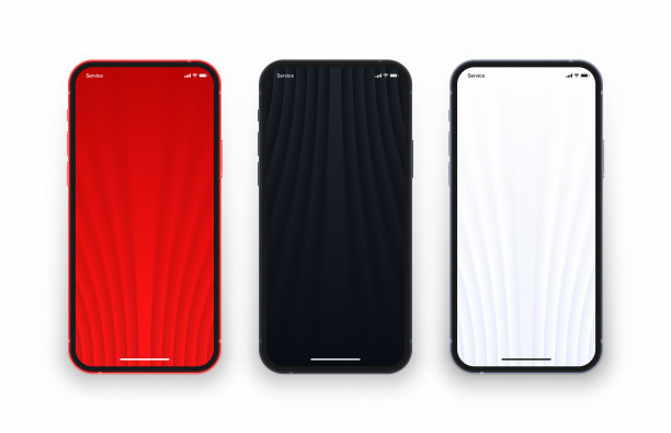 各种红黑白3D平滑模糊壁纸设置在手机上屏幕图片下载