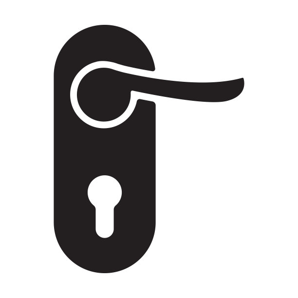 门把手图标矢量锁标志的业务，营销，传单，横幅，演示和海报。插图图片下载