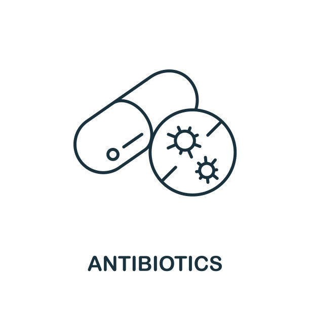 生物工程中的抗生素图标线元素图片下载