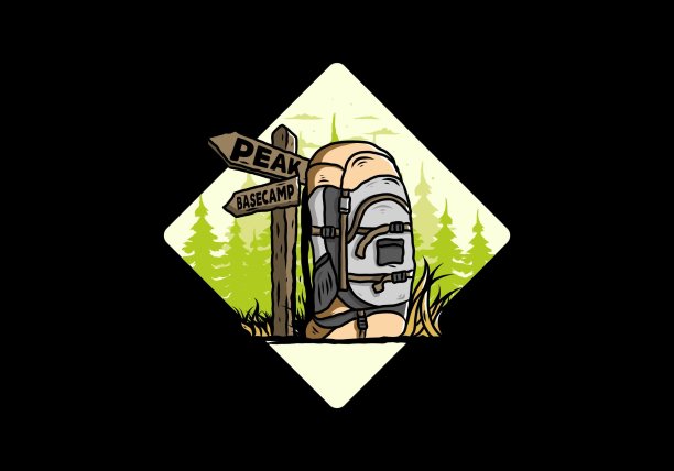 山包旁边的路牌说明图片下载