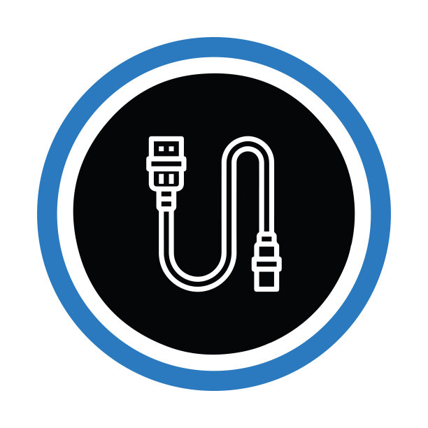 电缆连接或传输图标图片下载