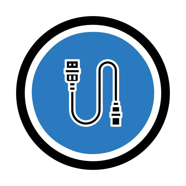 电缆连接或传输图标图片下载