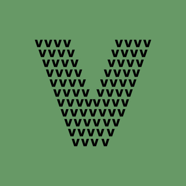 V字母矢量概念标志，t恤和图形元素的V文本模式。V字体文字独特的概念设计图片下载