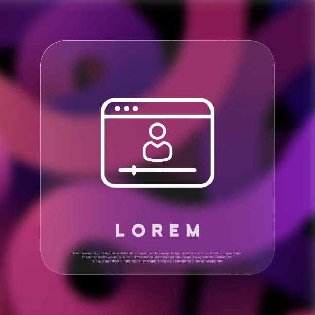 个人概要文件图标。医学数据。许可证。Glassmorphism风格。矢量线图标的业务和广告图片下载