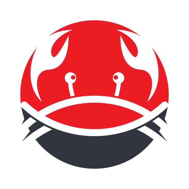 螃蟹标志模板矢量图标图片下载