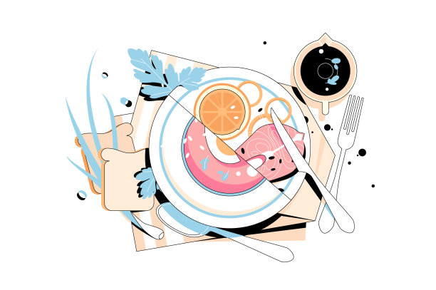 豪华餐厅菜单展示图片下载