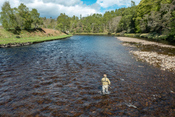 苏格兰钓鲑鱼图片下载