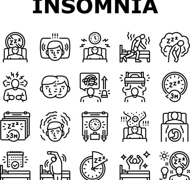 失眠者慢性问题图标设置图片下载